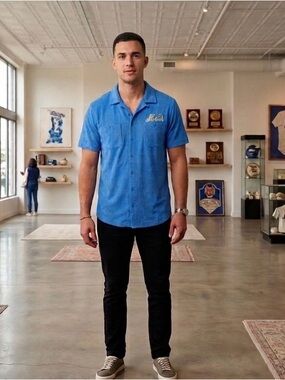 New York Mets Darius Rucker Collection by Fanatics Royal Blue Denim Button-Up Sh